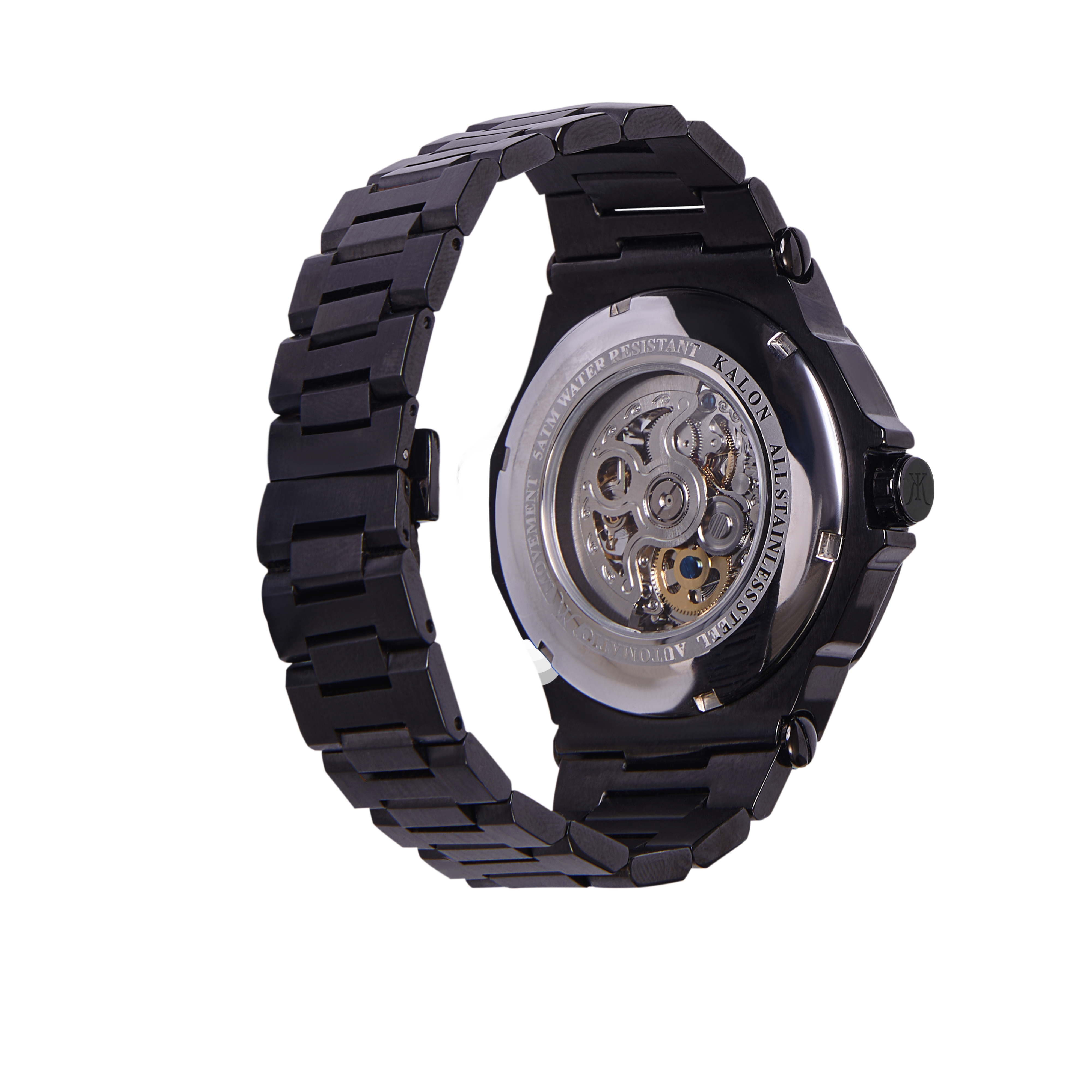 Xander Black skeleton watch